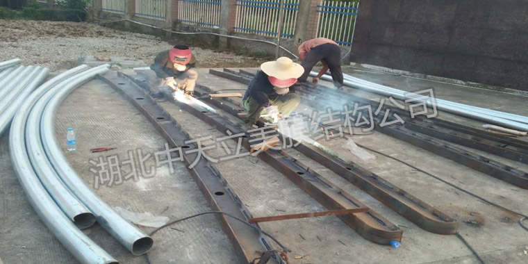 膜结构车棚施工图