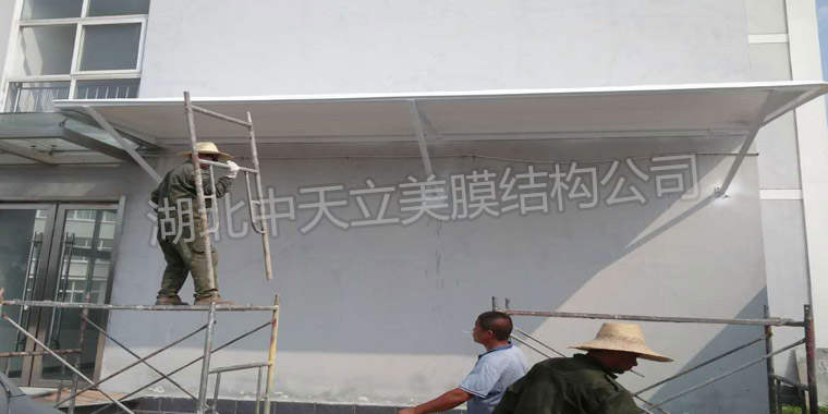 膜结构自行车棚施工图