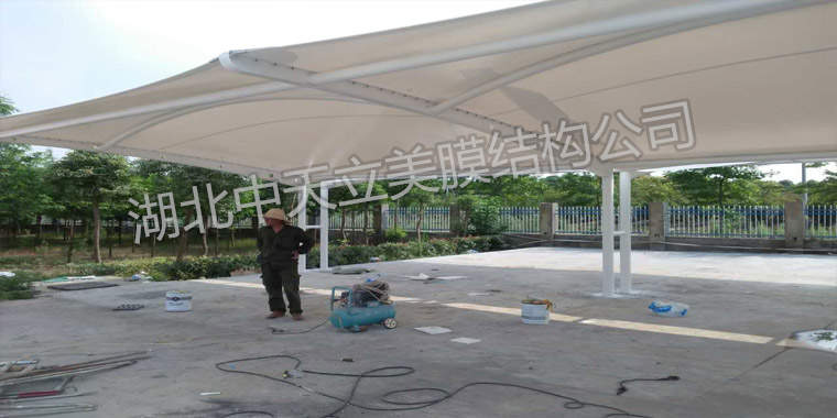 膜结构车棚施工图